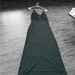 Target Dark Green Lace Maxi Dress